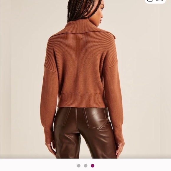 A&F Double Zip Ribbed Cardigan - Picture 2 of 7